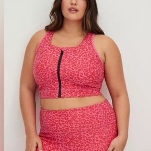 Torrid Active Pink Sports Bra And Legging Activewear Set Size 2x
